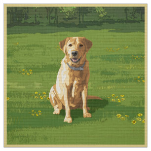 Gult Labrador Retriever Hund Tyg