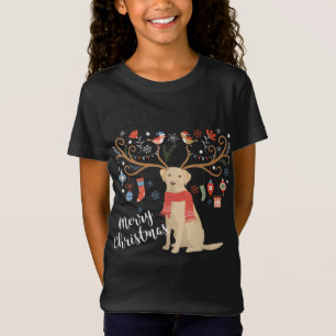 Gult Labrador Retriever jul Hund Lab Julafton S T Shirt