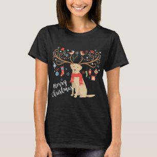 Gult Labrador Retriever jul Hund Lab Julafton T Shirt