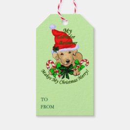 Gult Labrador Retriever-jul Presentetikett