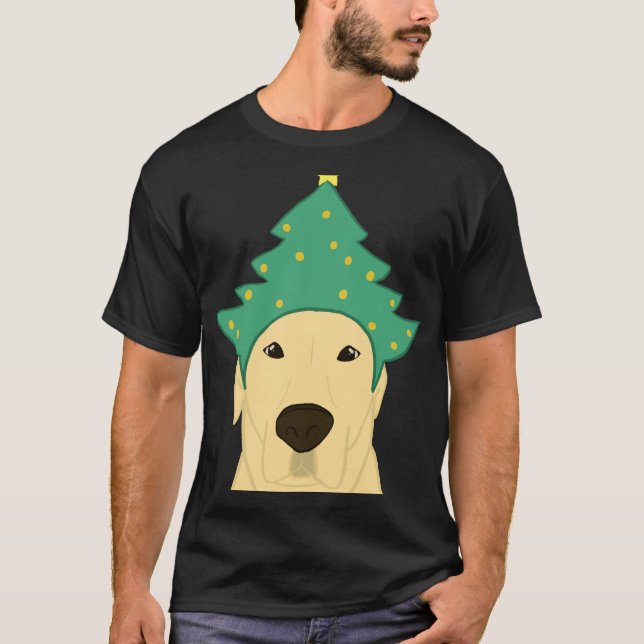 Gult Labrador Retriever-jul T Shirt (Framsida)