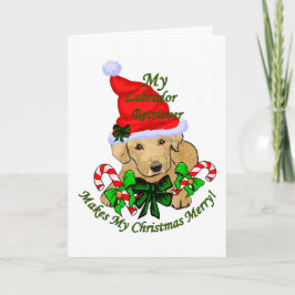 Gult Labrador Retriever-julklappar Helgkort