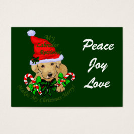 Gult Labrador Retriever-julklappar Visitkort