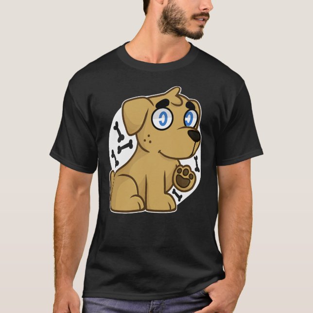Gult Labrador Retriever Labradorable Curly Hund B T Shirt (Framsida)