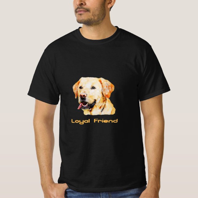 Gult Labrador Retriever Loyal Friend T Shirt (Framsida)