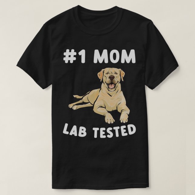 Gult Labrador Retriever Mamma Gul lab Testad T Shirt (Design framsida)