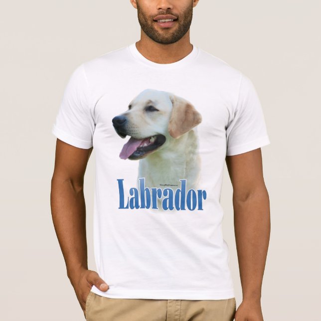 Gult Labrador Retriever Namn T-shirt (Framsida)