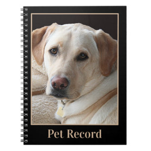 Gult Labrador Retriever Pet Record Anteckningsbok