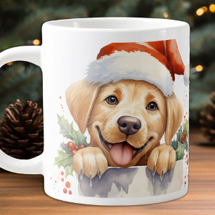 Gult Labrador Retriever Puppy Hund jul Jumbo Mugg