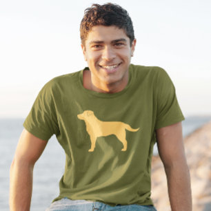 Gult Labrador Retriever Silhouette Lab Älskare T Shirt