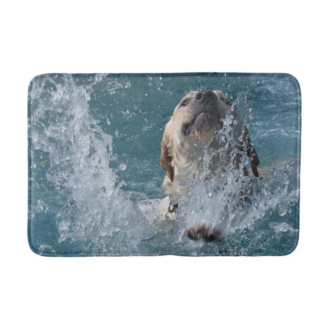 Gult Labrador Retriever Swimming Badrumsmatta (Framsidan)