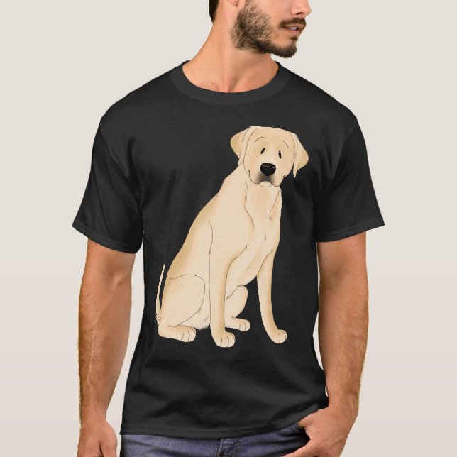 Gult Labrador Retriever T Shirt (Framsida)