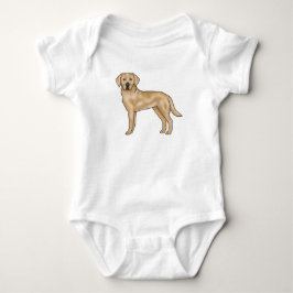 Gult Labrador Retriever Tecknad Lab Hund Valp T Shirt