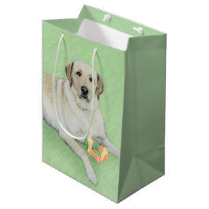 Gult Labrador Retriever & Tennis Bollar Painting