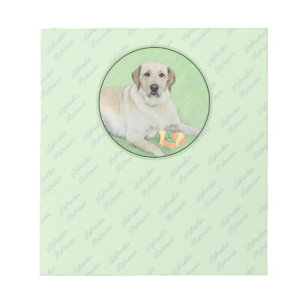 Gult Labrador Retriever & Tennis Bollar Painting Anteckningsblock