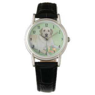 Gult Labrador Retriever & Tennis Bollar Painting Armbandsur