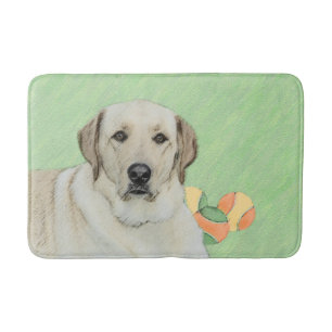 Gult Labrador Retriever & Tennis Bollar Painting Badrumsmatta