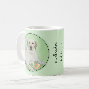 Gult Labrador Retriever & Tennis Bollar Painting Kaffemugg