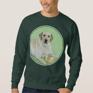 Gult Labrador Retriever & Tennis Bollar Painting Lång Ärmad Tröja