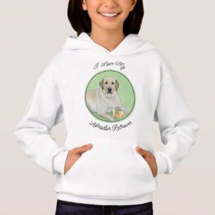 Gult Labrador Retriever & Tennis Bollar Painting T Shirt