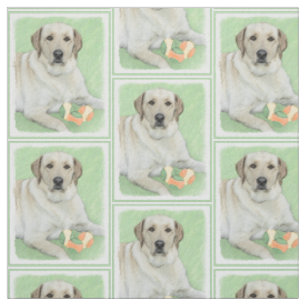 Gult Labrador Retriever & Tennis Bollar Painting Tyg