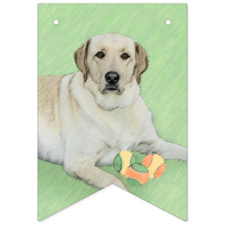 Gult Labrador Retriever & Tennis Bollar Painting Vimplar
