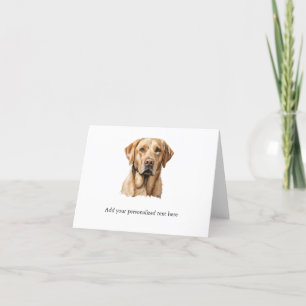 Gult Labrador Retriever-vikande anteckningskort
