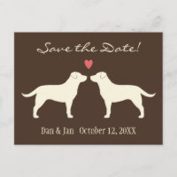 Gult Labrador Retrievers Bröllop spara datum