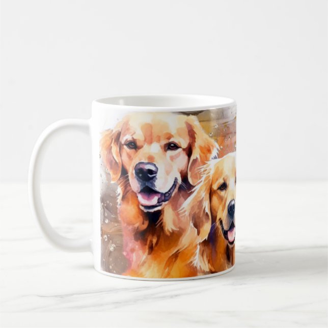 Gult Labrador Retrievers Heartfiltsoffert Kaffemugg (Vänster)