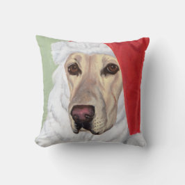 Gult Labrador Santa Pillow Kudde