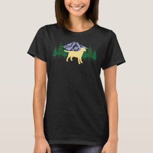 Gult Labrador Silhouette Evergreen T Shirt
