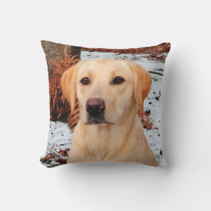 Gult Labrador - Snö Hund - Gul lab Kudde