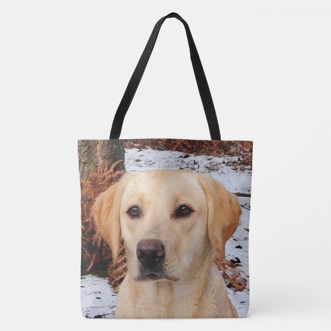 Gult Labrador - Snö Hund - Gul lab Tygkasse (Framsida)