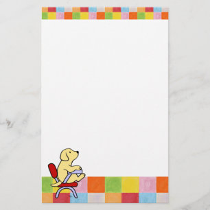 Gult Labrador Student 1 Mosaic Brevpapper