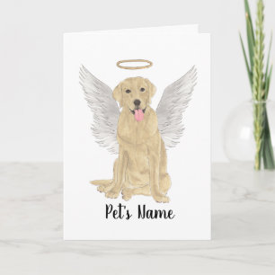 Gult Labrador Sympathy Memorial Kort