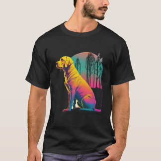 Gult Labrador Synthwave 80s Retrowave Aesthetic T Shirt
