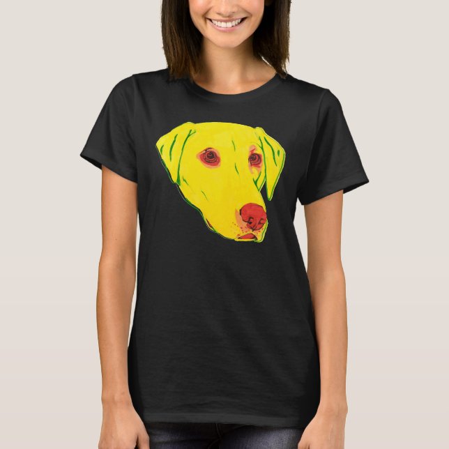 Gult Labrador T Shirt (Framsida)