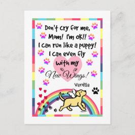 Gult Labrador Trotting Memorial Postcard Vykort