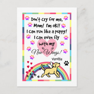 Gult Labrador Trotting Memorial Postcard Vykort