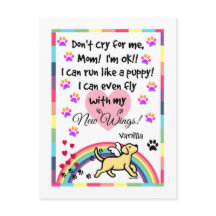 Gult Labrador Trotting Memorial Postcard