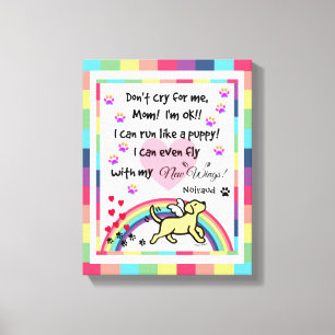 Gult Labrador Trotting Rainbow Bridge art Canvastryck