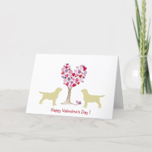 Gult Labrador Valentine Helgkort