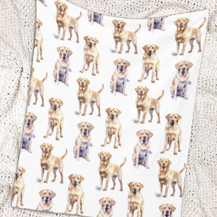 Gult Labrador Valentine Puppy Fleecefilt
