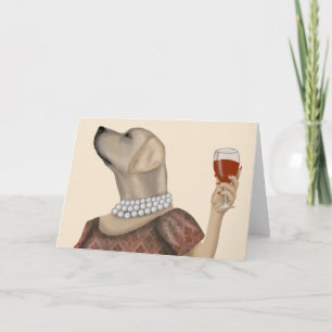 Gult Labrador Vin Snob Kort