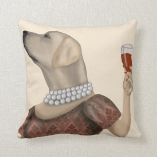 Gult Labrador Vin Snob Kudde