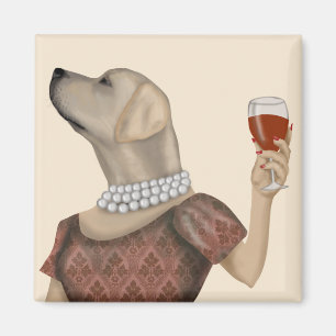 Gult Labrador Vin Snob Magnet
