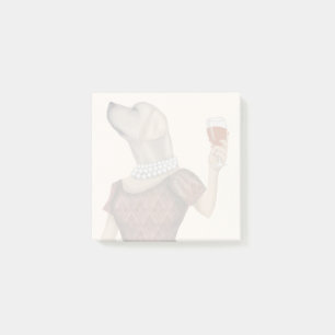 Gult Labrador Vin Snob Post-it Block