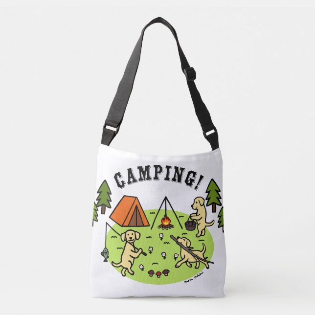 Gult Labradors Camping Bag Axelväska (Framsida)