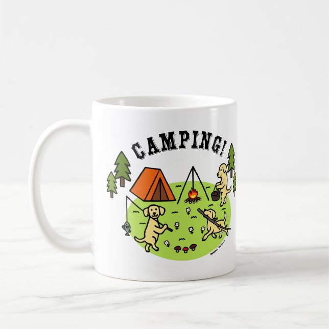 Gult Labradors Camping Mugg (Vänster)