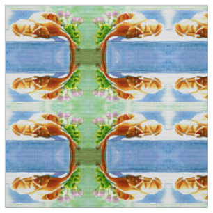 Gult Labradors on Couch Hund Fabric Tyg